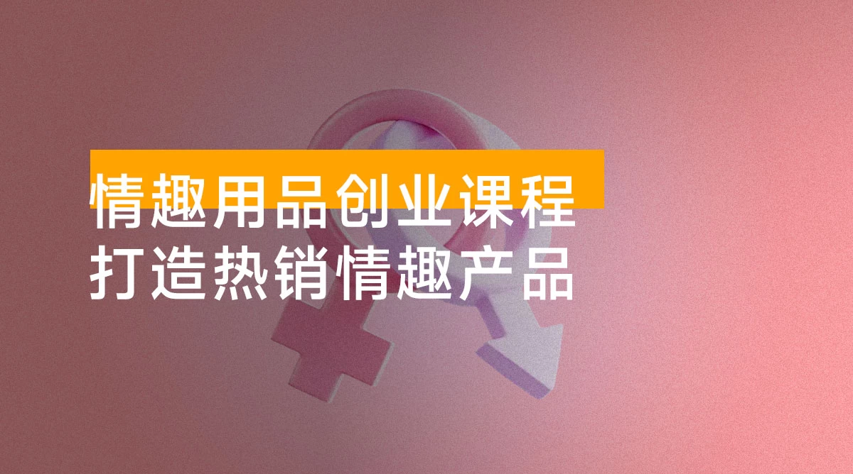 情趣用品创业课程:涵盖产品合规,品牌定位,营销技巧,打造热销情趣产品