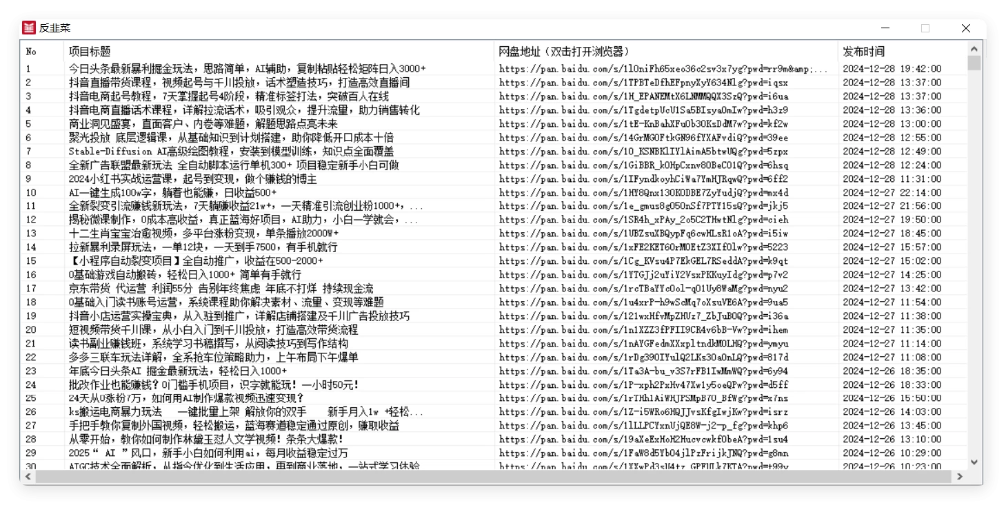 反韭菜 v1.0 割韭菜网创项目合集